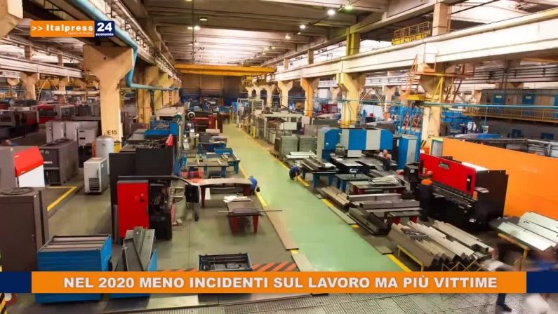 Nel 2020 meno incidenti sul lavoro ma più vittime