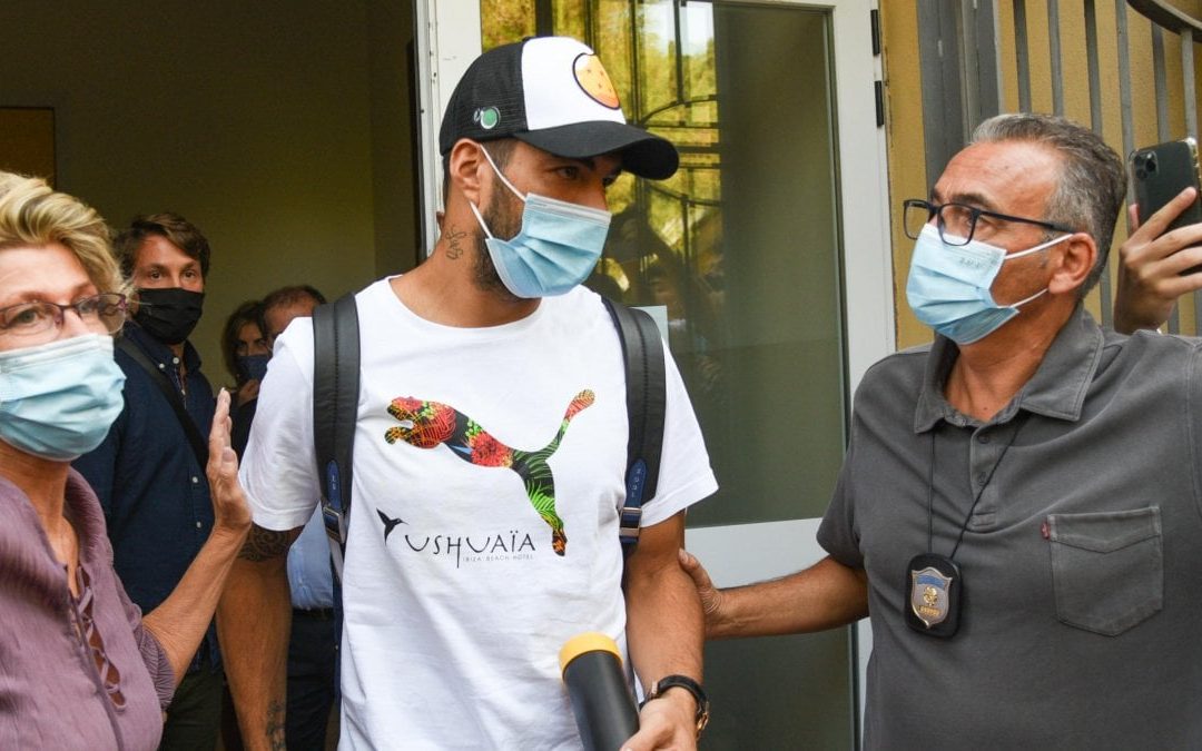 Luis Suarez a Perugia (Foto Ansa)