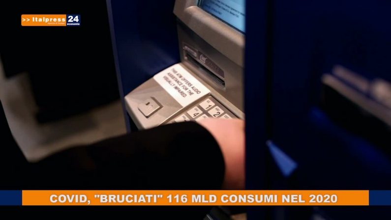 Covid, “bruciati” 116 mld consumi nel 2020