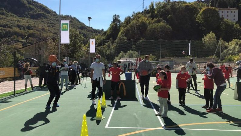 Belinelli, Ambrosini, Mazzanti con McDonald’s per aree sportive ad Arquata