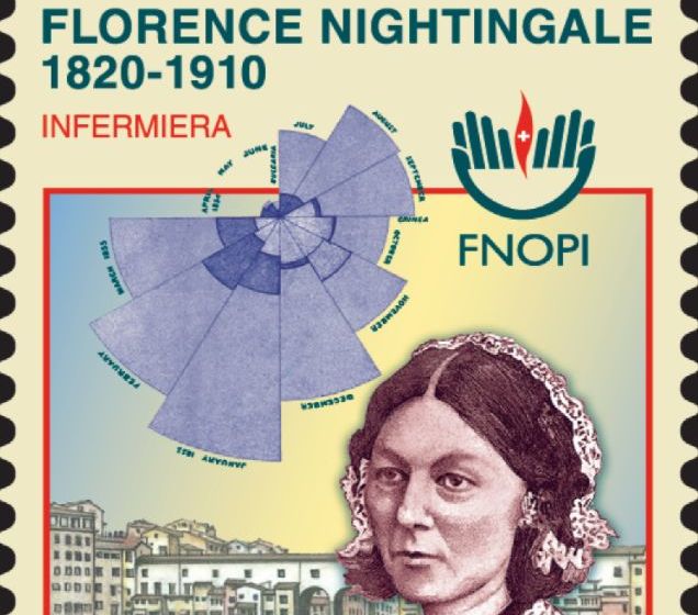 Un francobollo dedicato a Florence Nightingale e agli infermieri