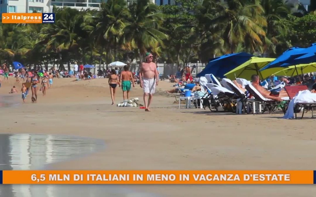 6,5 mln di italiani in meno in vacanza d’estate