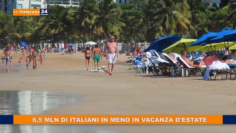 6,5 mln di italiani in meno in vacanza d’estate