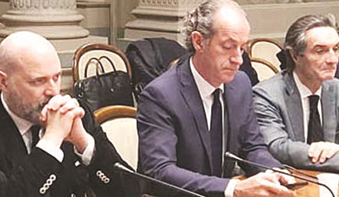 I governatori delle Regioni forti: Bonaccini (Emilia Romagna), Zaia (Veneto) e Fontana (Lombardia)