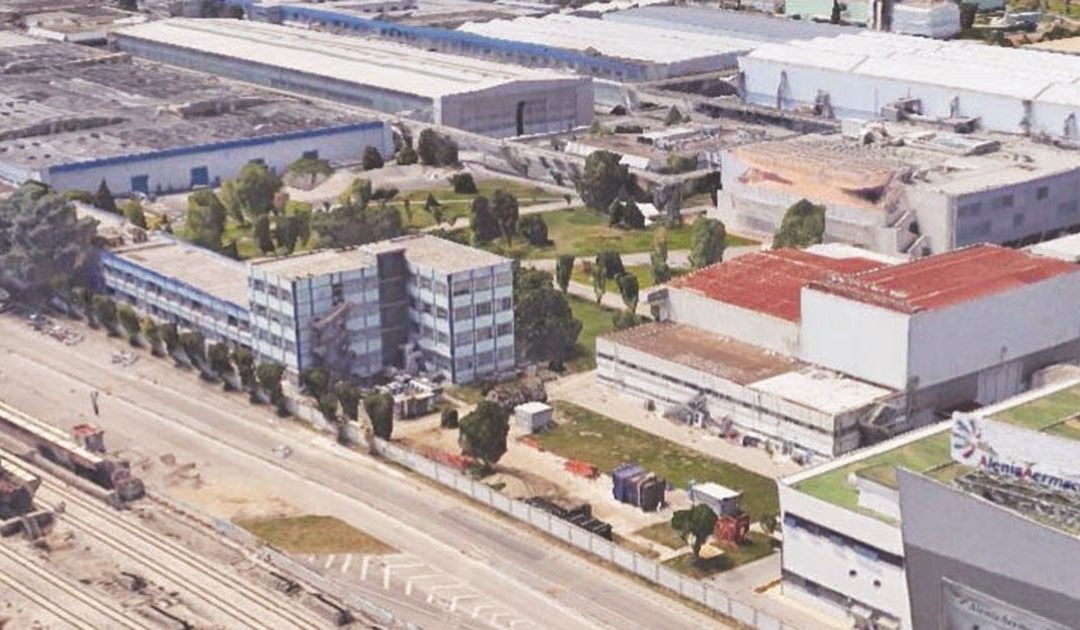 Pomigliano d’Arco, l’area industriale con lo stabilimento Leonardo spa