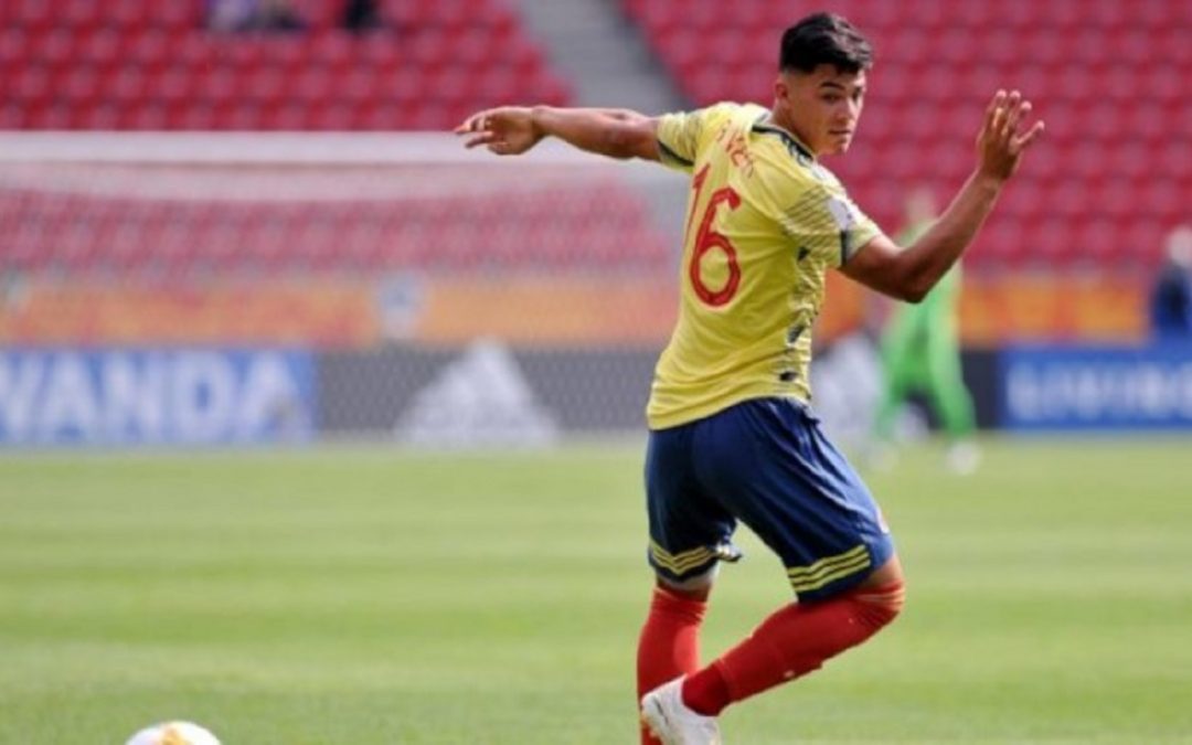 Brayan Vera con la maglia della sua nazionale