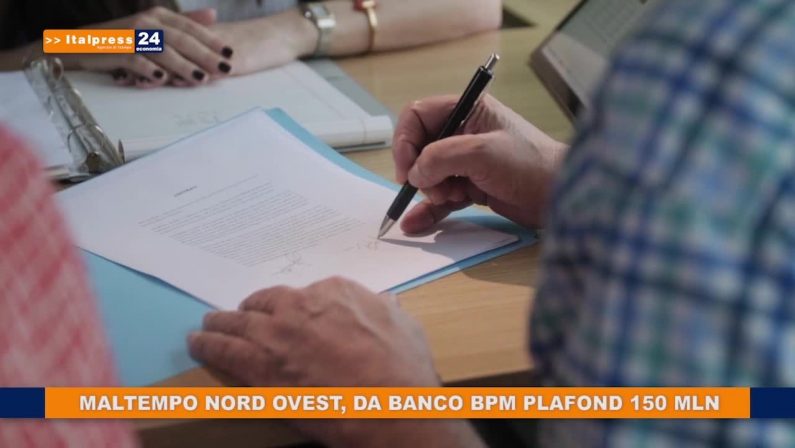 Maltempo Nord Ovest, da banco BPM plafond 150 mln