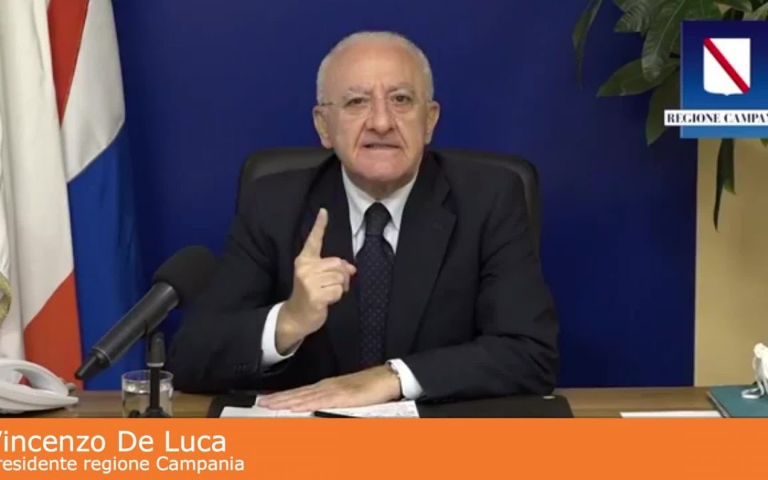 Coronavirus, De Luca “Governo ha sottovalutato gravità”