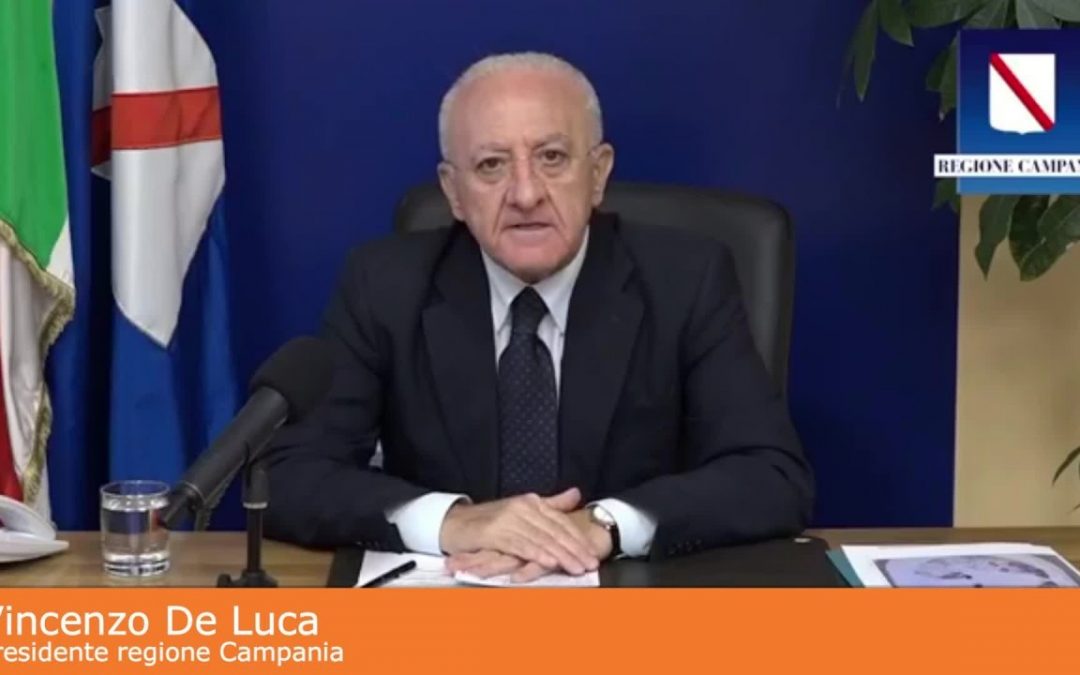 Coronavirus, De Luca “Subito lockdown totale in tutta Italia”