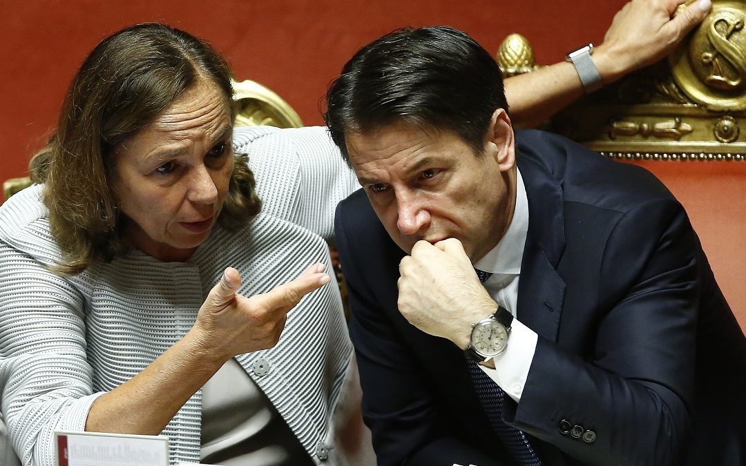 Il ministro Lamorgese con il premier Conte