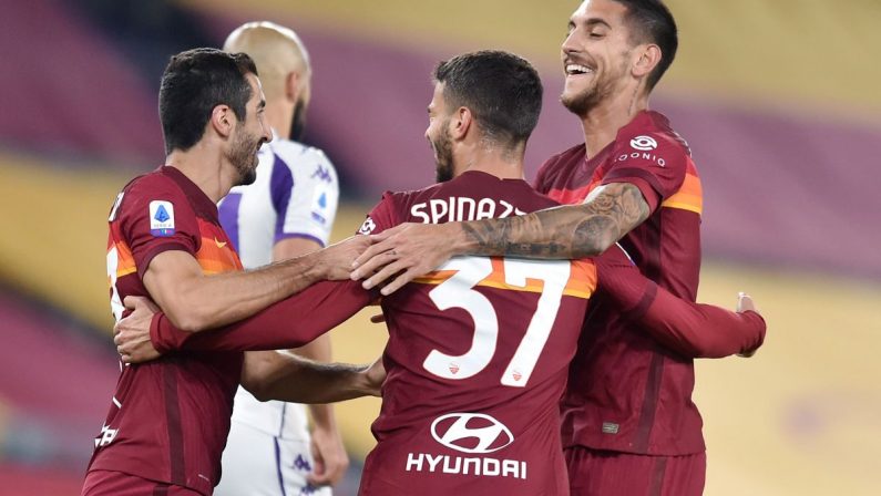 Serie A, la Roma batte 2-0 la Fiorentina, decidono Spinazzola e Pedro