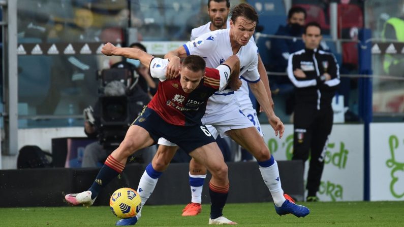 Cagliari-Sampdoria 2-0, Joao Pedro e Nandez in gol
