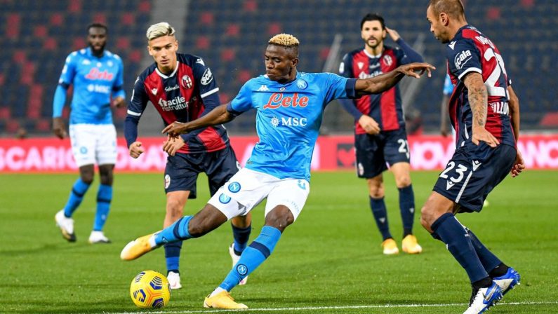 Il Napoli espugna Bologna, decide Osimhen