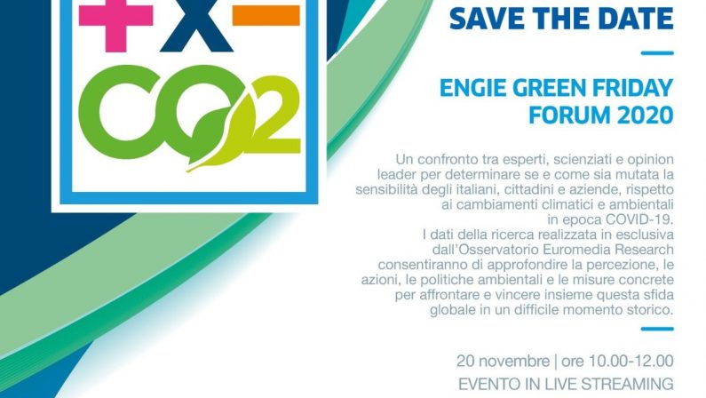 Il 20 novembre si terrà l’Engie Green Friday Forum2020
