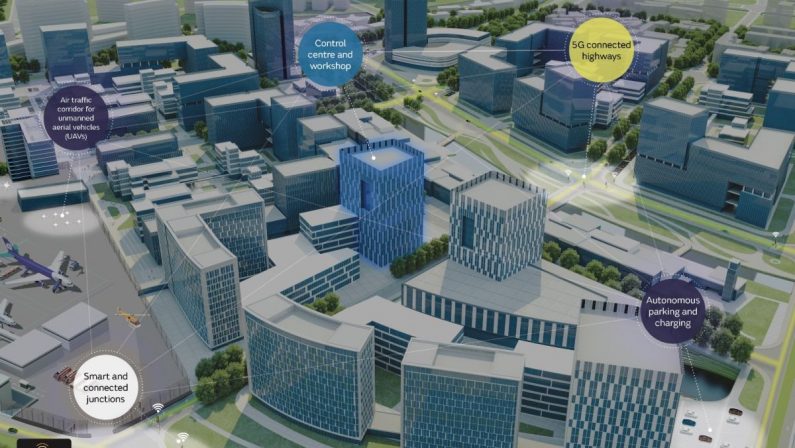 JLR sviluppa città intelligente per test veicoli guida autonoma