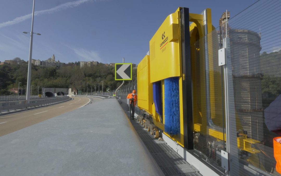 Robot in azione sul nuovo Ponte di Genova