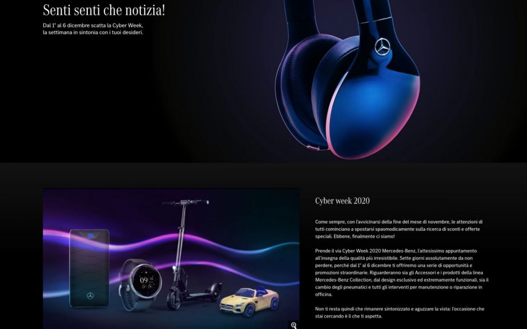 Dal 28 novembre la Cyber Week di Mercedes-Benz Italia