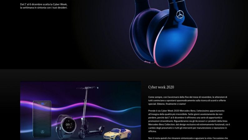 Dal 28 novembre la Cyber Week di Mercedes-Benz Italia