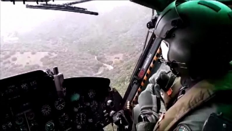 Maltempo in Sardegna, ricognizione elicottero della Protezione Civile