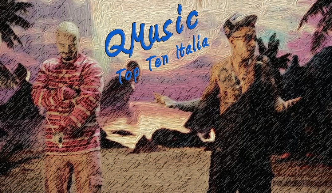 Una grafica di Sfera Ebbasta in testa alla Qmusic Chart della settimana