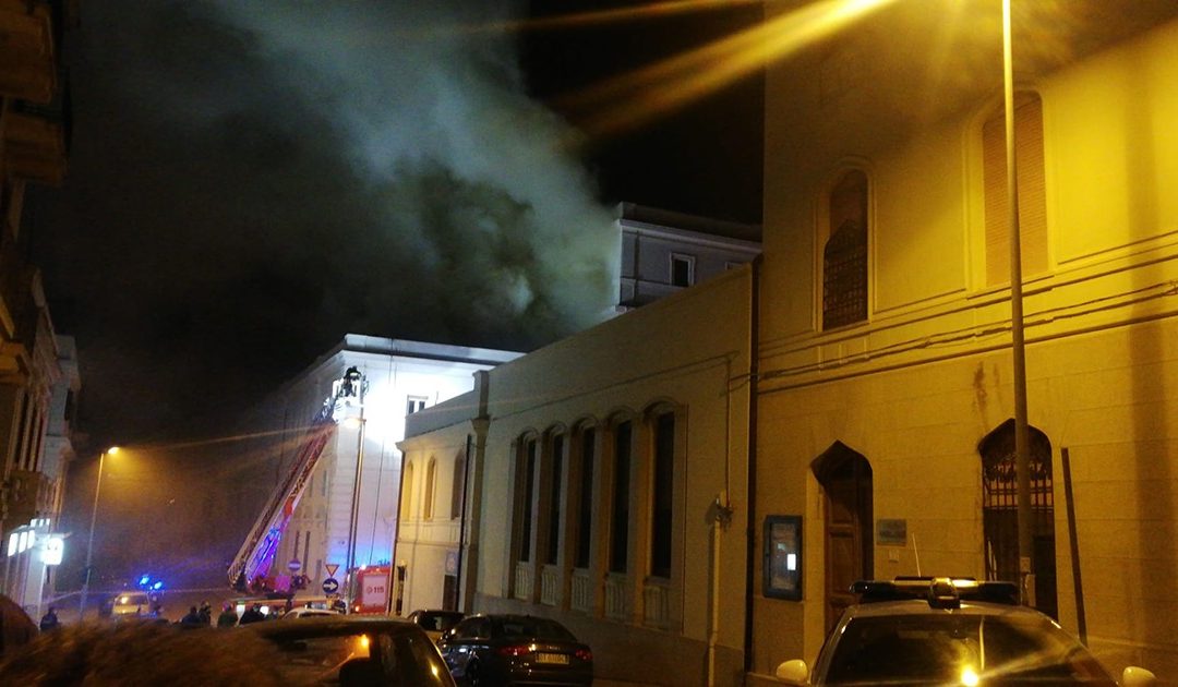 L'area in cui si è sviluppato l'incendio