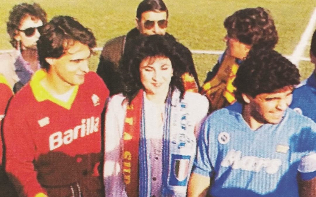 Marisa Laurito tra Giannini e Maradona prima di un Napoli-Roma