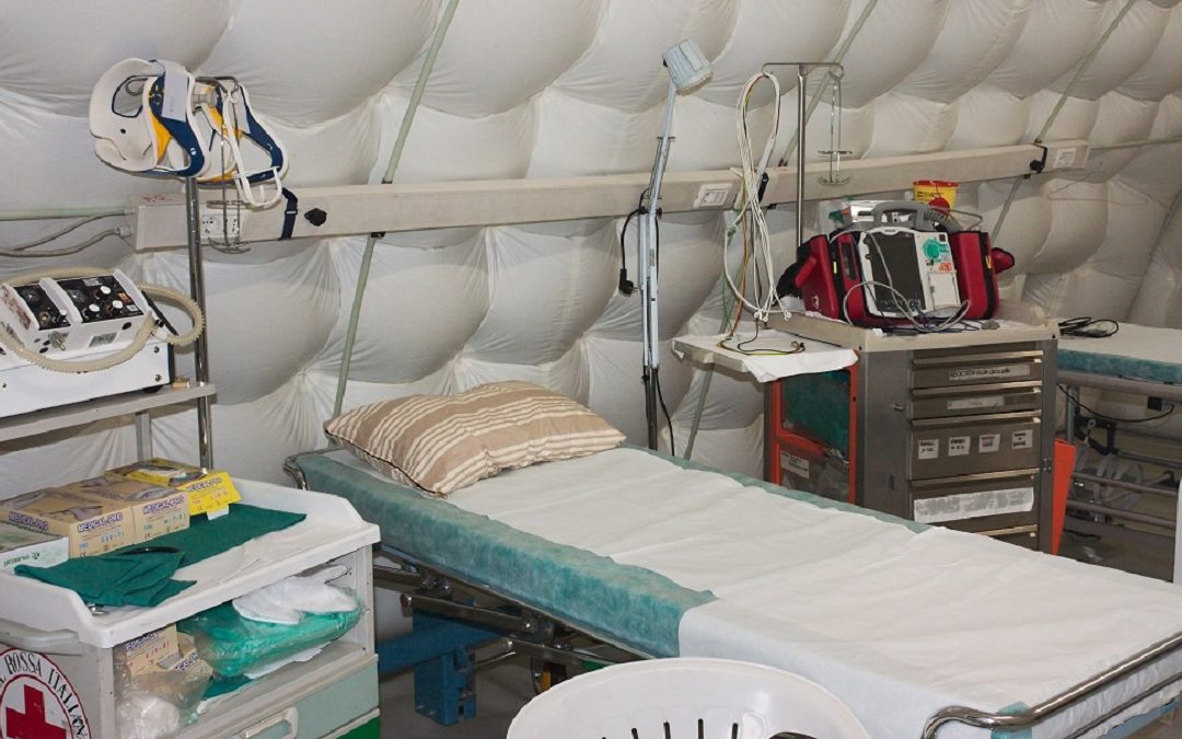 Un ospedale da campo per il trattamento del Covid-19