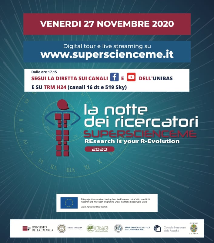 Il 27 novembre la Notte dei Ricercatori “SuperScienceMe – REsearch is your R-Evolution”