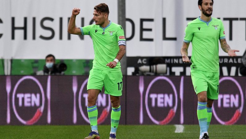 Immobile e Milinkovic-Savic a segno, Spezia-Lazio 1-2