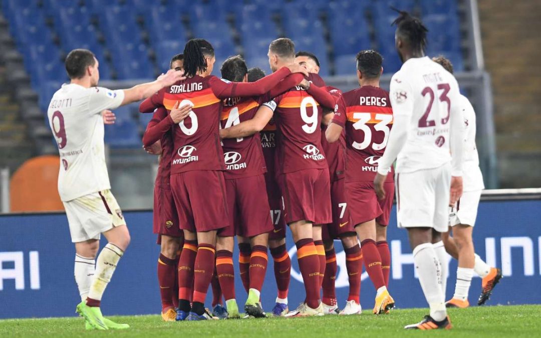 La Roma vince 3-1, notte fonda per il Torino