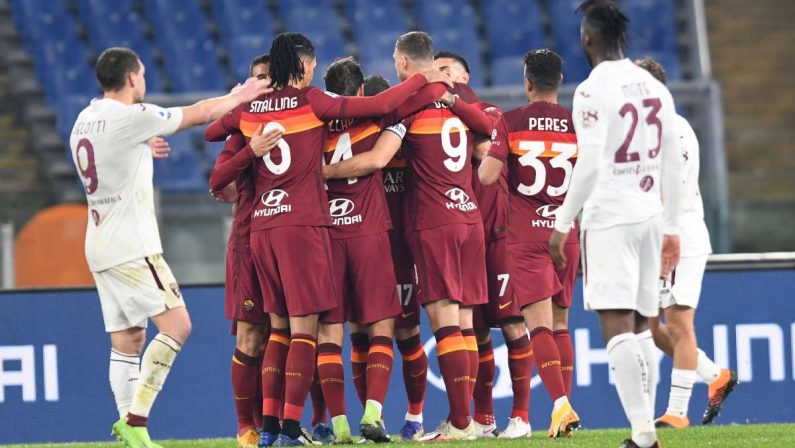La Roma vince 3-1, notte fonda per il Torino