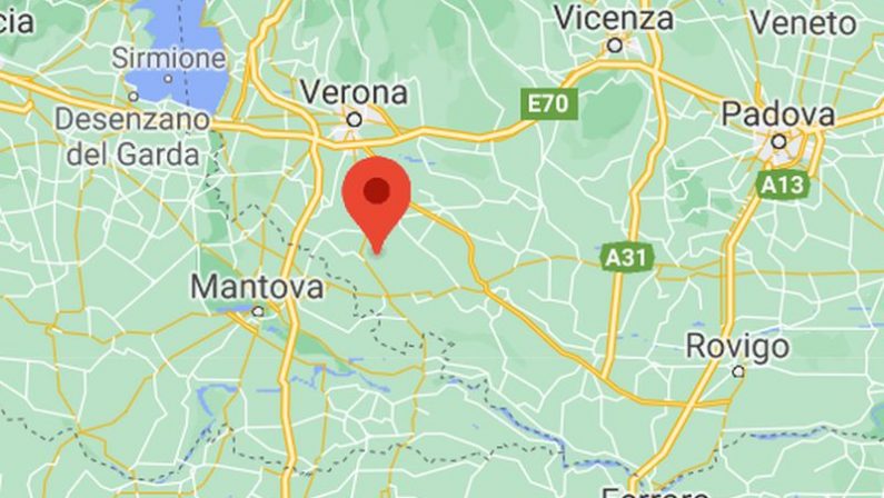 Scossa di magnitudo 4.4 vicino Verona