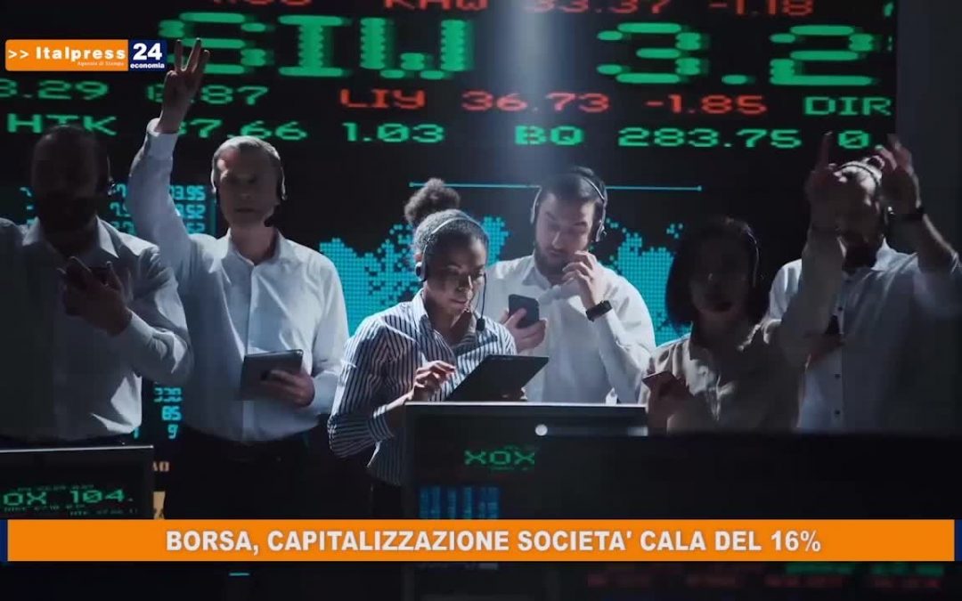 Borsa, capitalizzazione società cala del 16%
