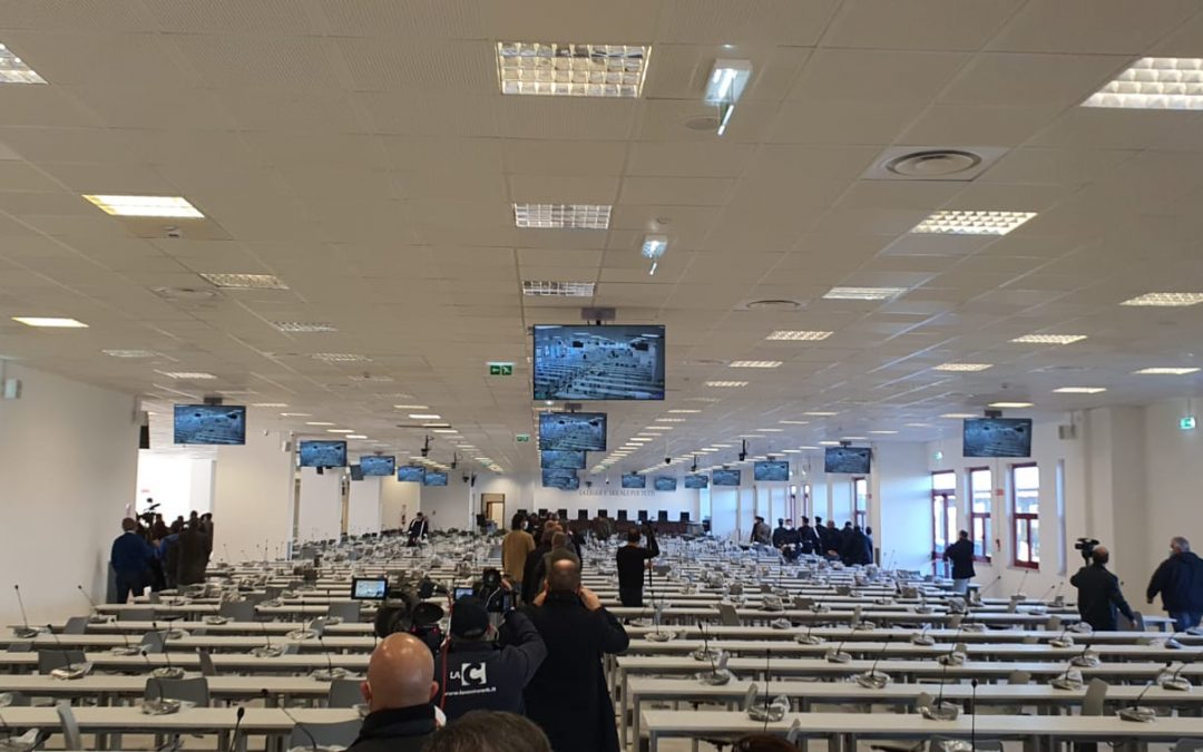 L'aula bunker dove si svolge il processo