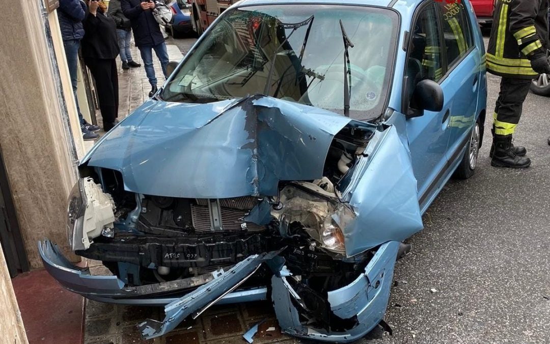 Il veicolo dopo l'incidente