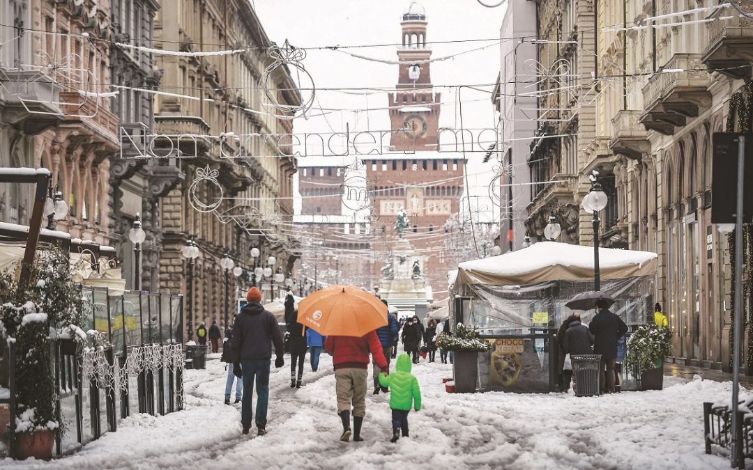 La nevicata che ha colto di sorpresa Milano