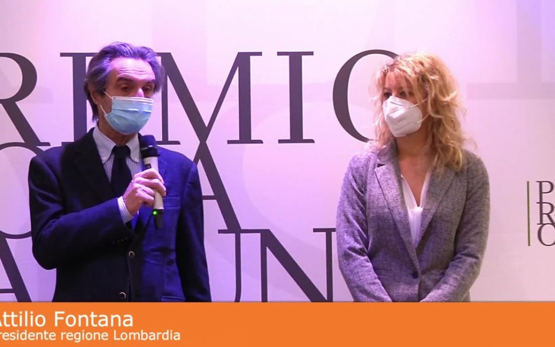 Coronavirus, Fontana consegna ‘Rosa Camuna’ a dottoressa Malara