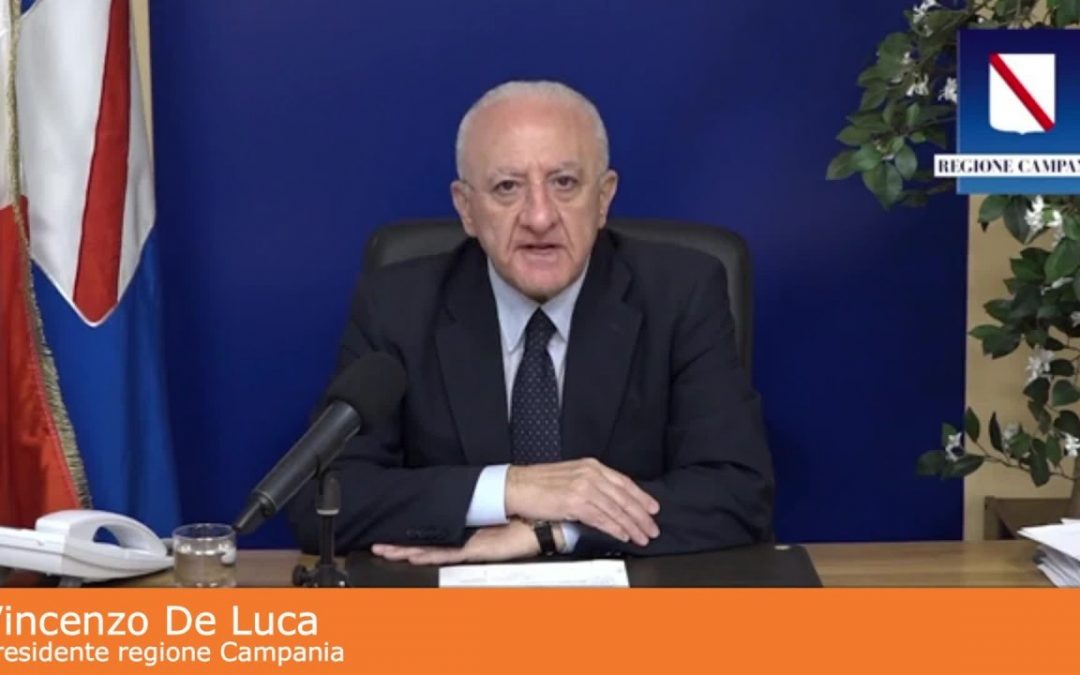 De Luca “In Campania durante feste vietato raggiungere seconde case”