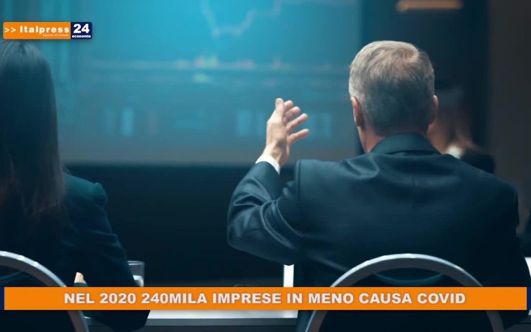 Nel 2020 240mila imprese in meno causa covid