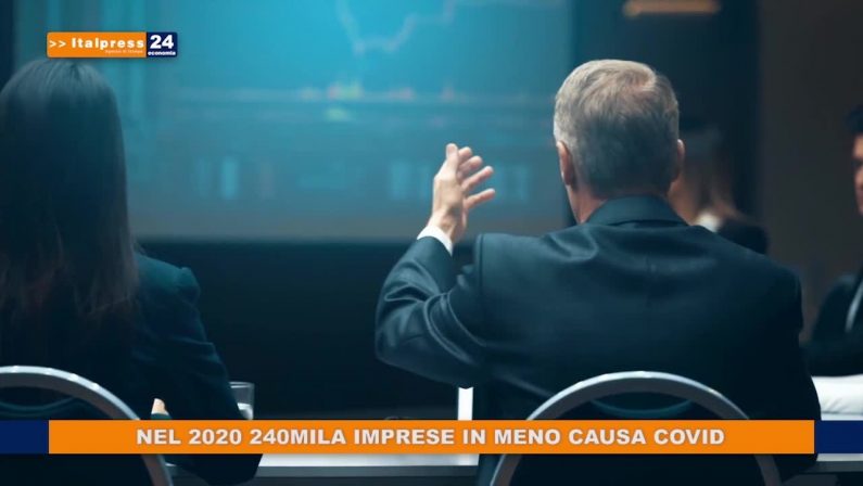 Nel 2020 240mila imprese in meno causa covid