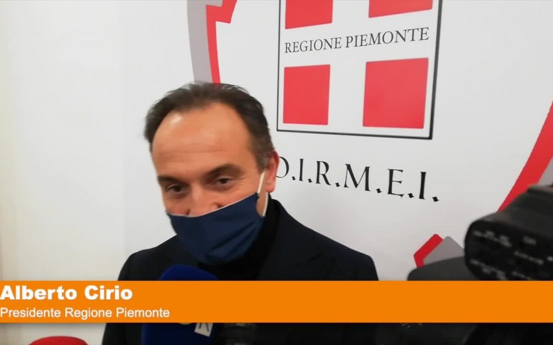 Piemonte, Cirio “Rt in calo, ora zona gialla”