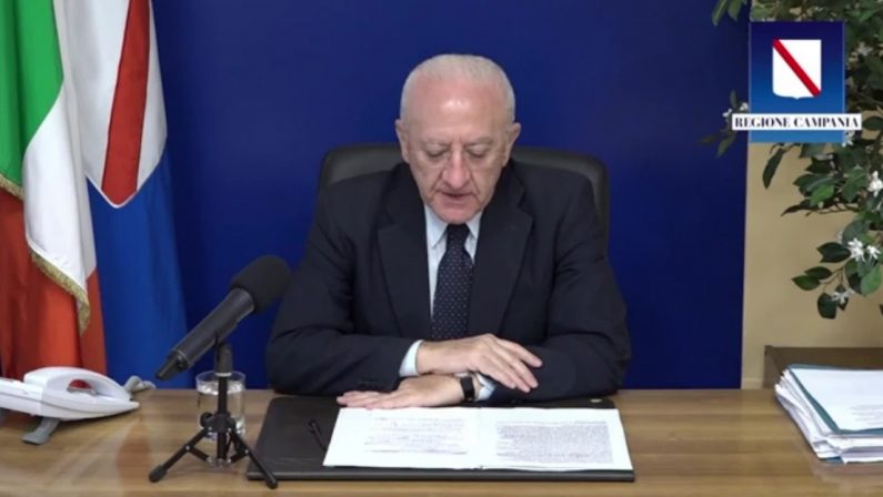 Coronavirus, De Luca “In Campania no a mobilità da piccoli comuni”
