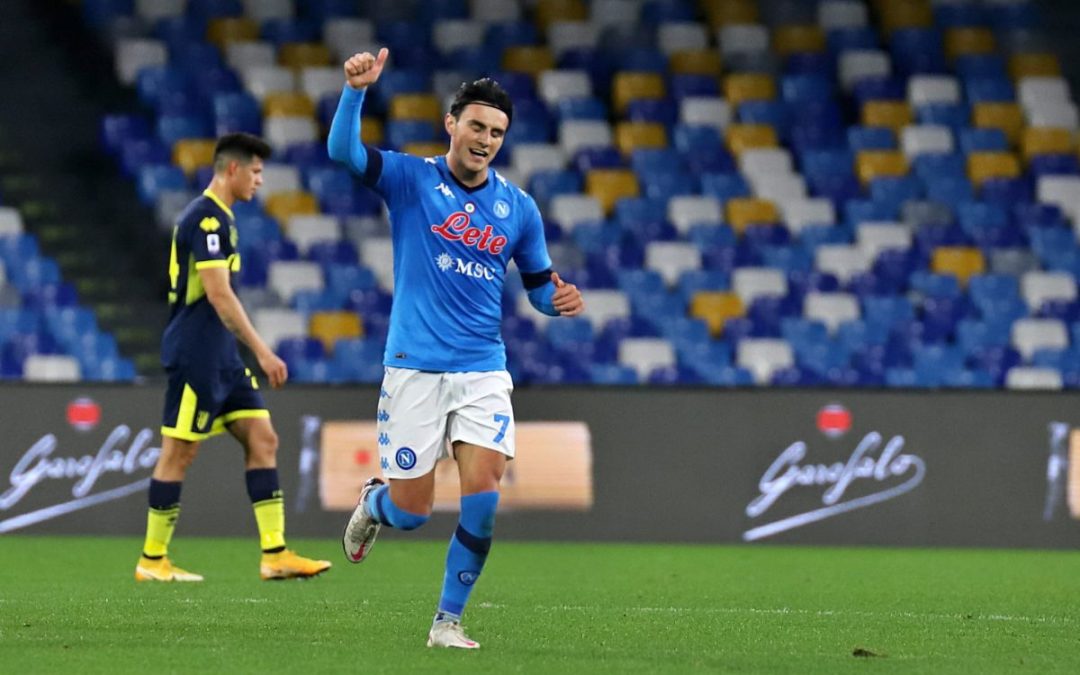 Il Napoli piega il Parma 2-0, a segno Elmas e Politano