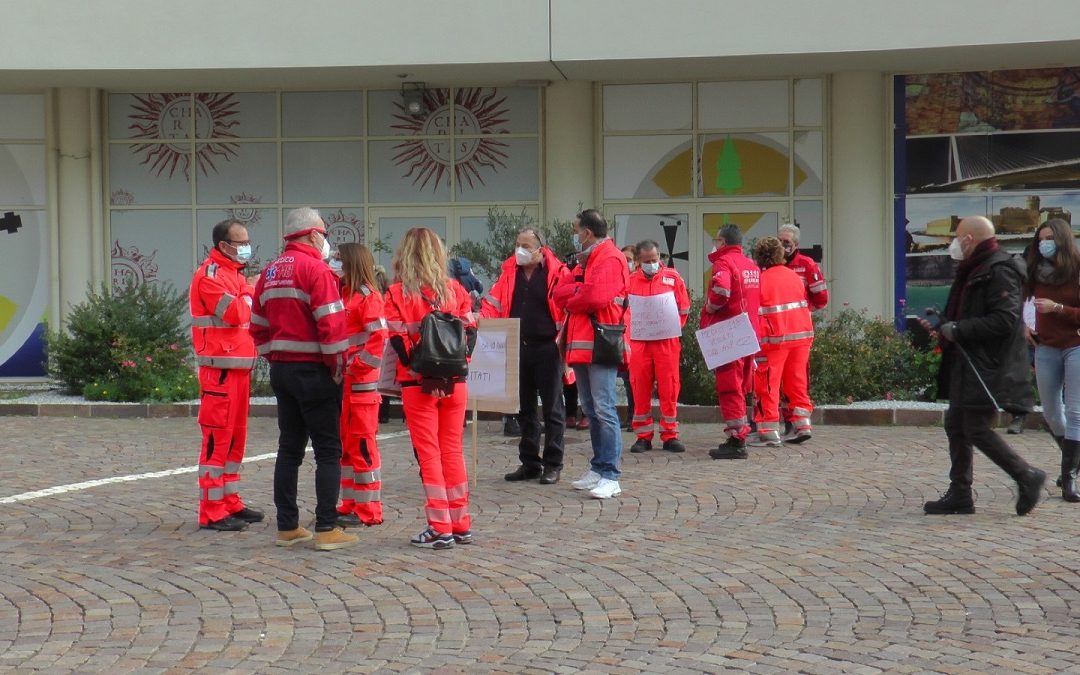 La protesta di questa mattina