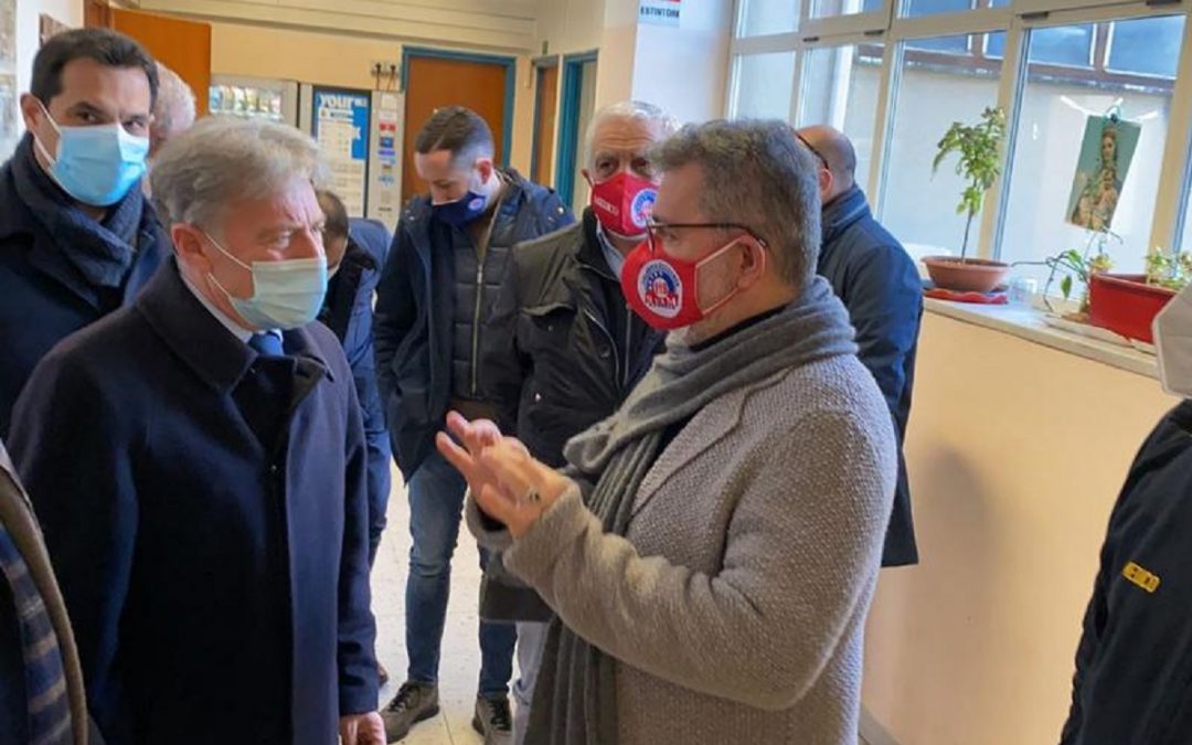 Spirlì insieme al commissario dell'Asp di Cosenza Vincenzo La Regina