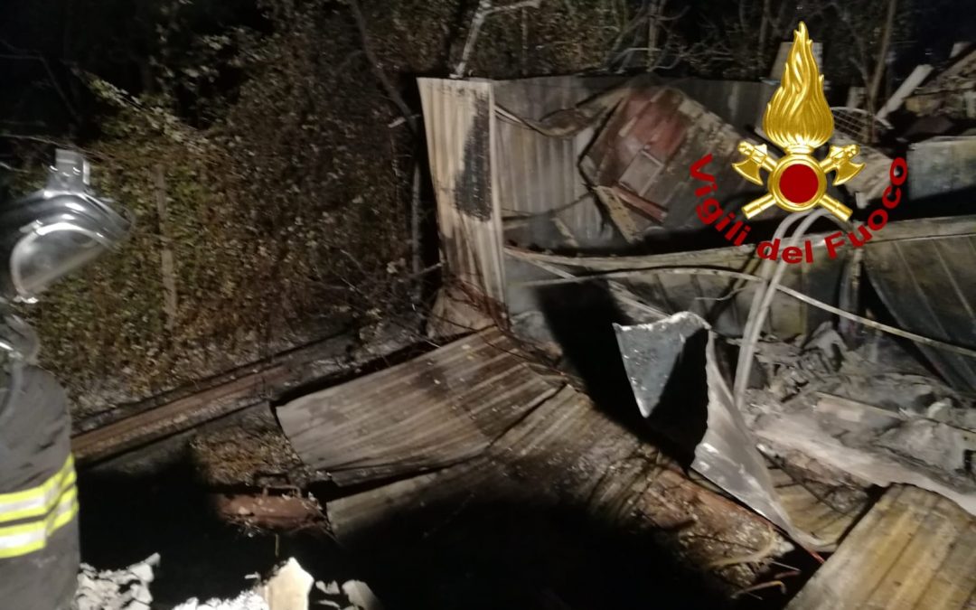 L'area interessata dall'incendio