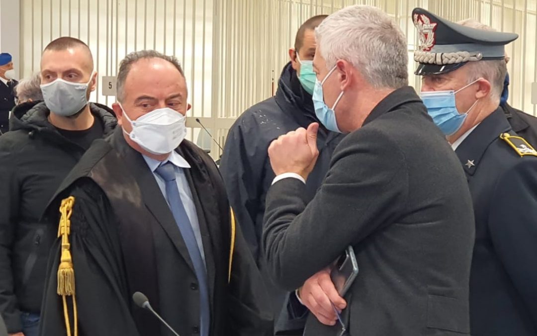 Nicola Gratteri e Nicola Morra nel giorno dell'inaugurazione dell'aula bunker di Lamezia