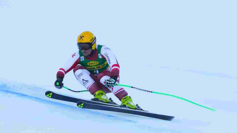 Franz guida la prova della discesa di Garmisch