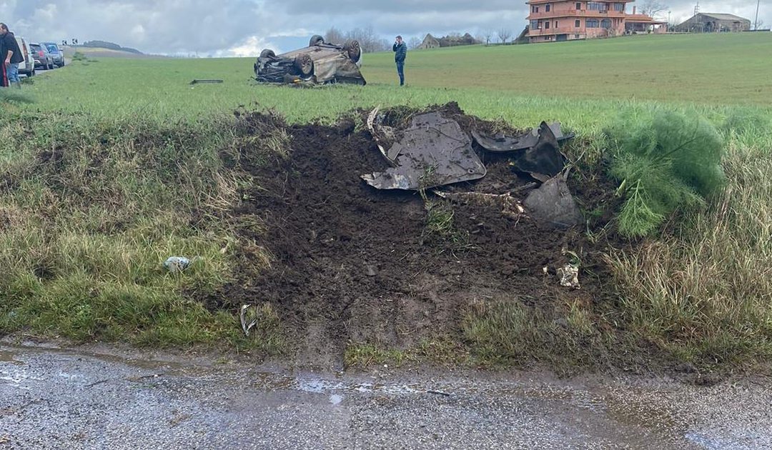 Il luogo dell'incidente e l'auto coinvolta