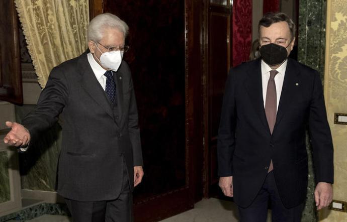 Il presidente Mattarella con Mario Draghi